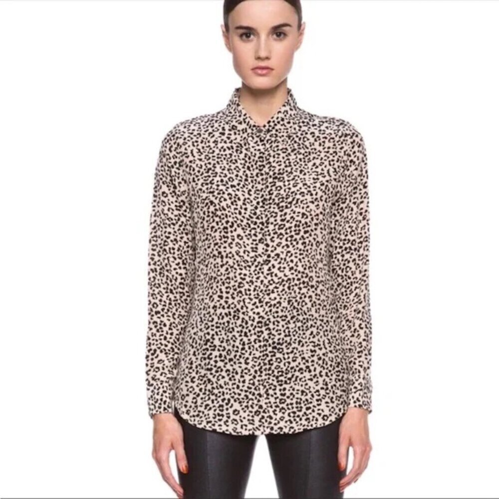 EQUIPMENT Leopard Print Silk Blouse